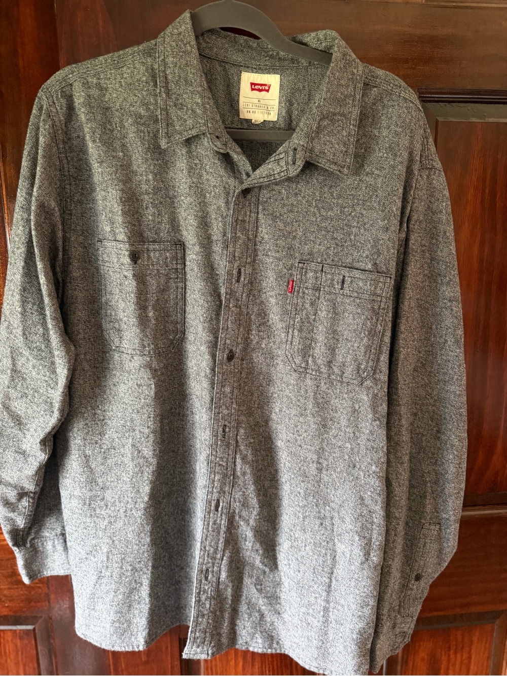 Levi's Gray Heather Button-Front Shirt Jacket